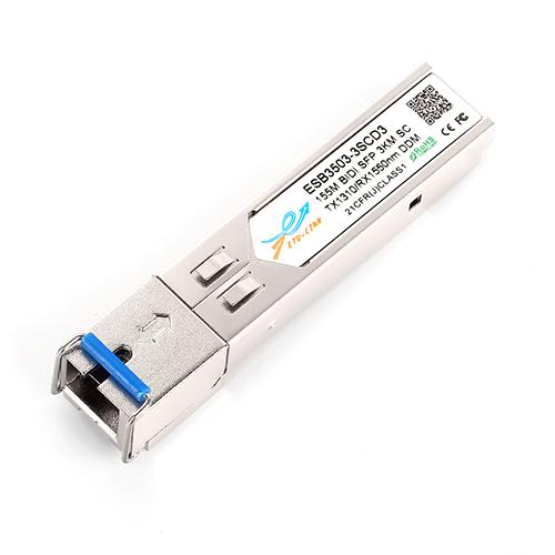 155Mbps SFP Bi-Directional Transceiver, 3KM Reach Tx1310nm/Rx1550nm