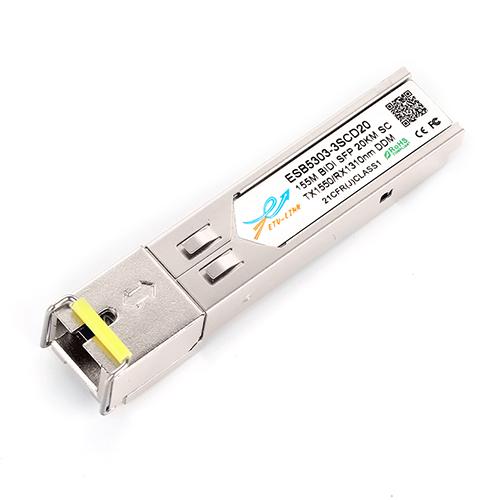 155Mbps SFP Bi-Directional Transceiver, 20KM Reach Tx1550nm/Rx1310nm