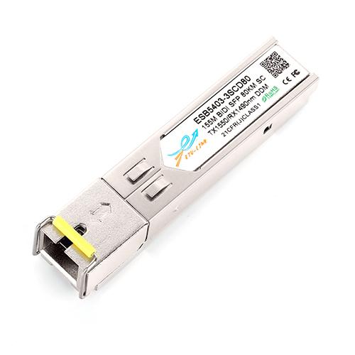 155Mbps SFP Bi-Directional Transceiver, 80KM Reach Tx1550nm/Rx1490nm