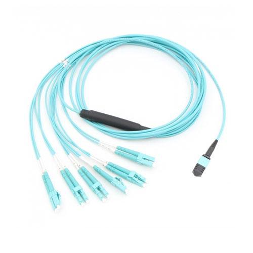 8 Fiber MPO-4LC Fiber Optic Cable