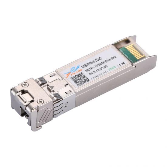 14.025Gbps SFP+ BIDI Transceiver, Single Mode, 20km Reach 1330nm TX / 1270nm RX