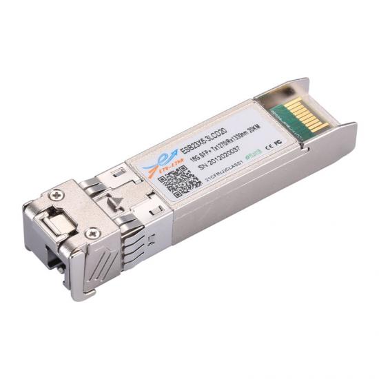 14.025Gbps SFP+ BIDI Transceiver, Single Mode, 20km Reach 1270nm TX / 1330nm RX