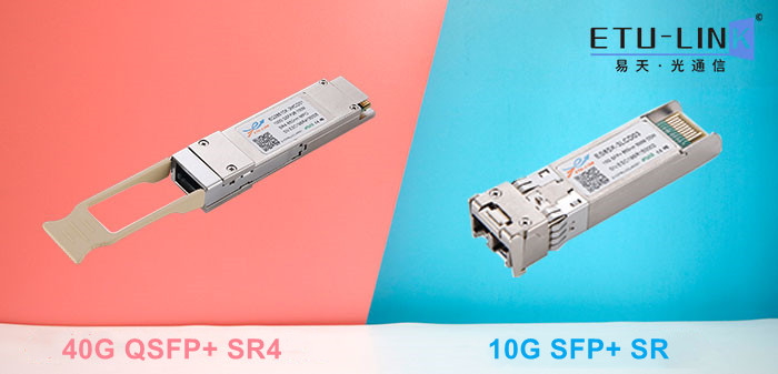 40G QSFP+ SR4 and 10G SFP+ SR networking connection solution