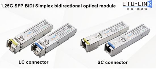 Inventory of 1.25G SFP BiDi Simplex bidirectional optical module